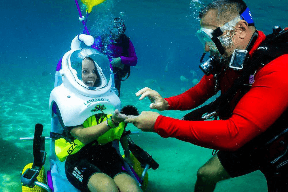 sea trek helmet diving aruba