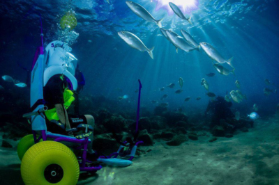 wheelchair underwater